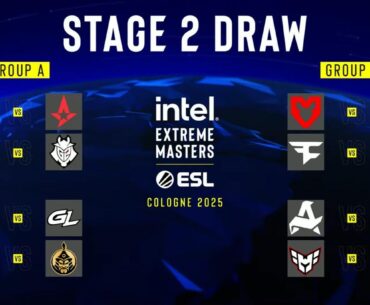Cologne 2025 stage 2 round 1 matchups