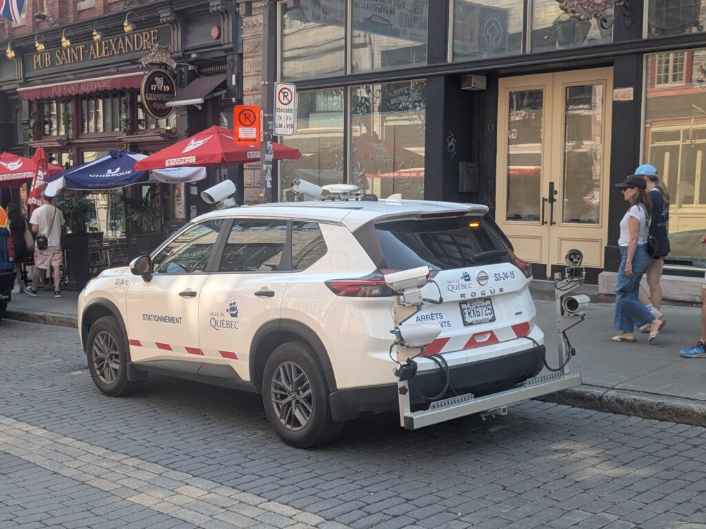 This parking-checking car I saw felt very cyberpunk