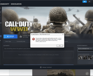 Help!! error in cod ww2