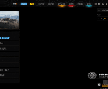 Cod warzone Black lobby screen,