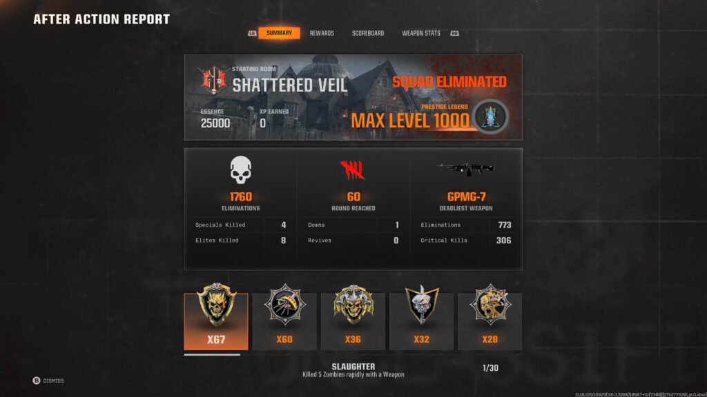 Round 60 SV Starting Room