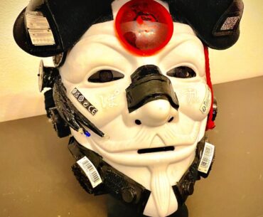 A cyberpunk mask I made for myself earlier this year