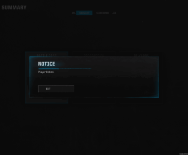 Player kicked when I was inside Havoc?