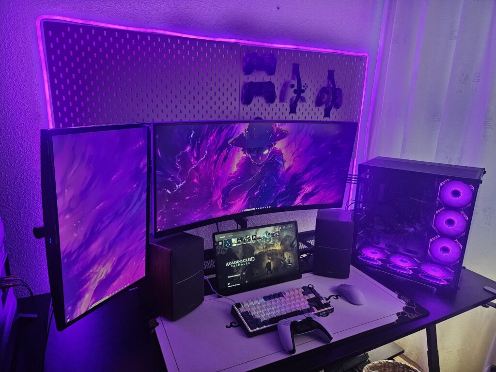 finished the setup after five years started with a laptop yes I like the color purple