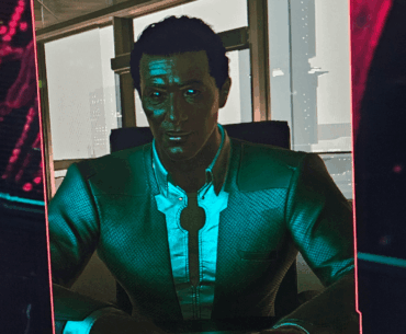 Why does Peralez look like an alien in the ending cutscene?
