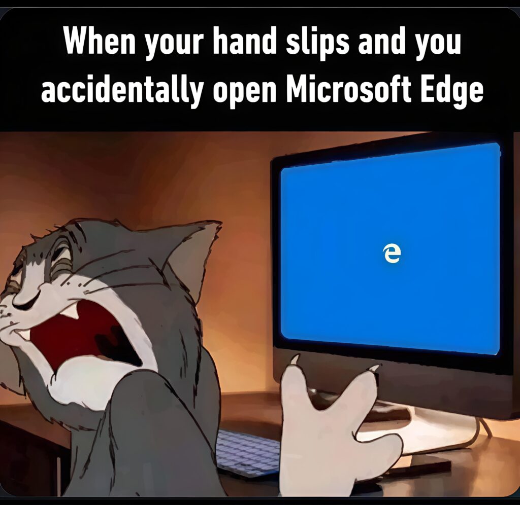 "I reject this... And this... And this... Blah blah blah" Do Microsoft employees actually use their own browsers?