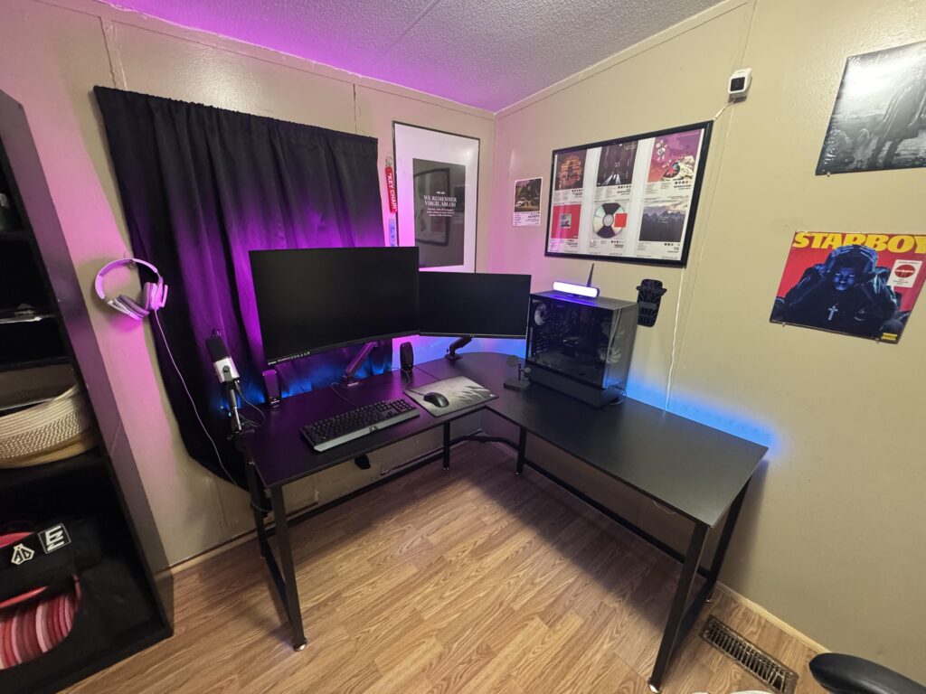 Finally bought monitor arms and did some cable management. What should I add?