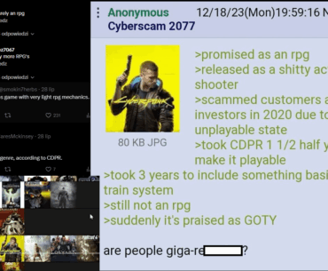 Where this whole "Cyberpunk 2077 is not an RPG" even come from? There is so many great RPG elements in this game but for some reason people are comparing it to games like Fallout 4 or DA: Inqisition.