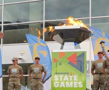 Dani Busboom Kelly lights cauldron to kickoff 2025 Cornhusker State Games
