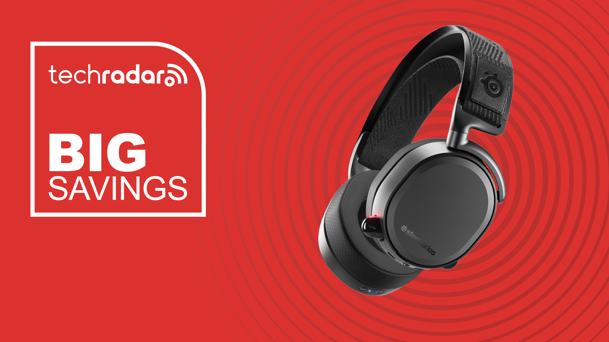 Total game changer – the massive discount on this PC and PS5 pro headset makes it the early Prime Day deal I’d pick for gaming The SteelSeries Arctis Pro Wireless Gaming Headset in front of a red background featuring the text 'Big savings'.