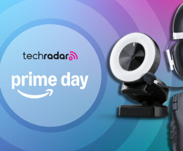 Razer gaming gear against a blue and purple TechRadar Prime Day deals background