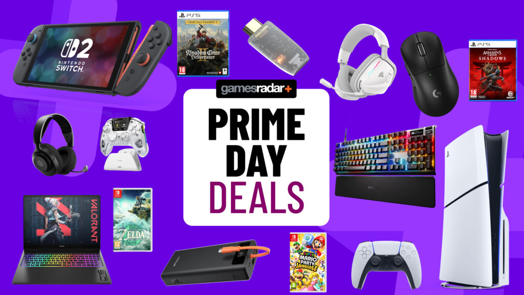 I’ve found the 20 best Prime Day deals for gamers in 2025, all the PS5, Xbox, Nintendo Switch, and PC sales I’d actually buy this week Amazon Prime Day badge surrounded by PS5, Xbox, Nintendo Switch, and PC accessories on a purple background