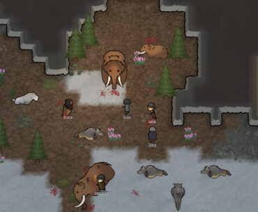 Prehistoric animals in Rimworld.