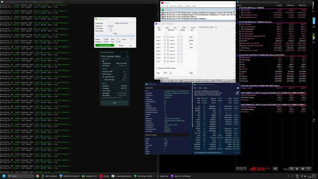 9800X3D 6200C26 Fine tuned And Tested.