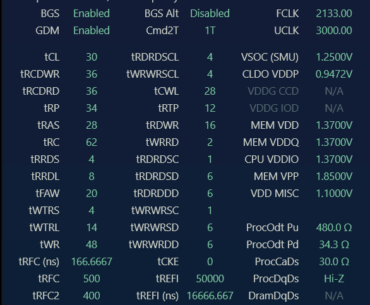 9950X3D/2x48GB DDR5 6000CL30 RAM Timings Request