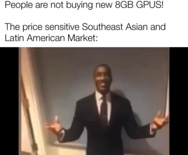 I get the 8gb gpu hate but it is kinda wrong to believe that no one will buy the new 8gb gpus.