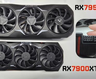 Possible AMD Radeon RX 7950 XTX prototype spotted with massive triple slot and triple 8-pin ready cooler