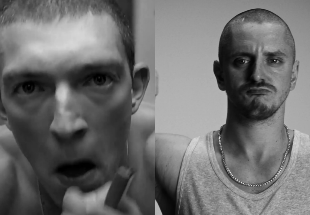 Vitality, in honor of their new sponsor, recorded a video where apEX parodied the film La Haine, which itself parodies Taxi Driver. Bald Dan perfectly fit the role.