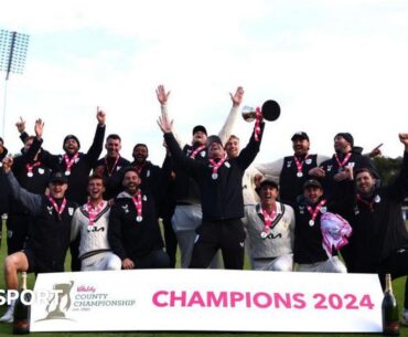 Surrey celebrate winning the 2024 County Championship