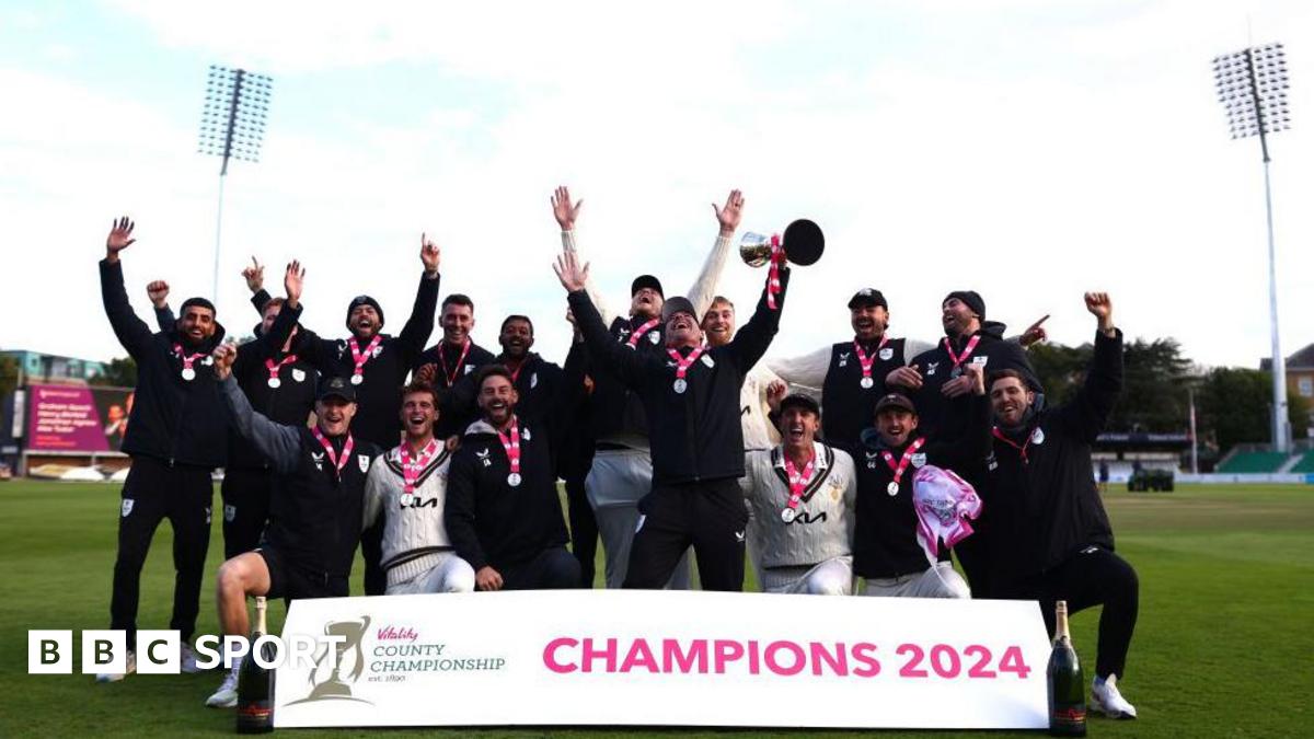 County Championship should be cut to 12 games, says PCA Surrey celebrate winning the 2024 County Championship