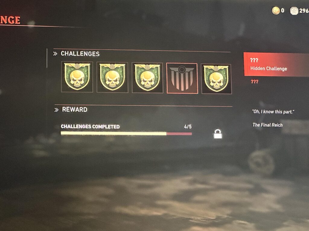 The Final Reich Challenge Question