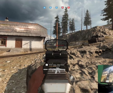 Aiming with a camera on my head.