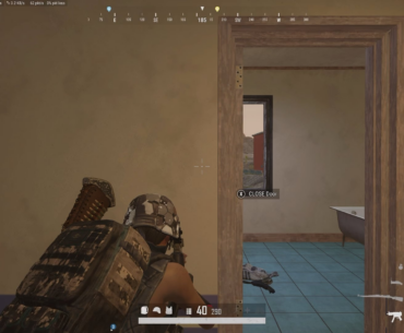 Clean shot through 2 windows and a door