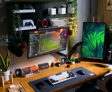 I didn’t know this subreddit exists, here’s a greenery setup.