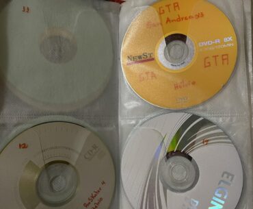The DVD game folder my cousin gave me when I was a teenager.  Newbies won’t get it, lol.