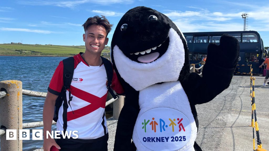 Channel Island athletes arrive in Orkney for Island Games Channel Island athletes arrive in Orkney for Island Games