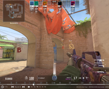 Guy cheating in my 30k rank up game with knife and multiple skins