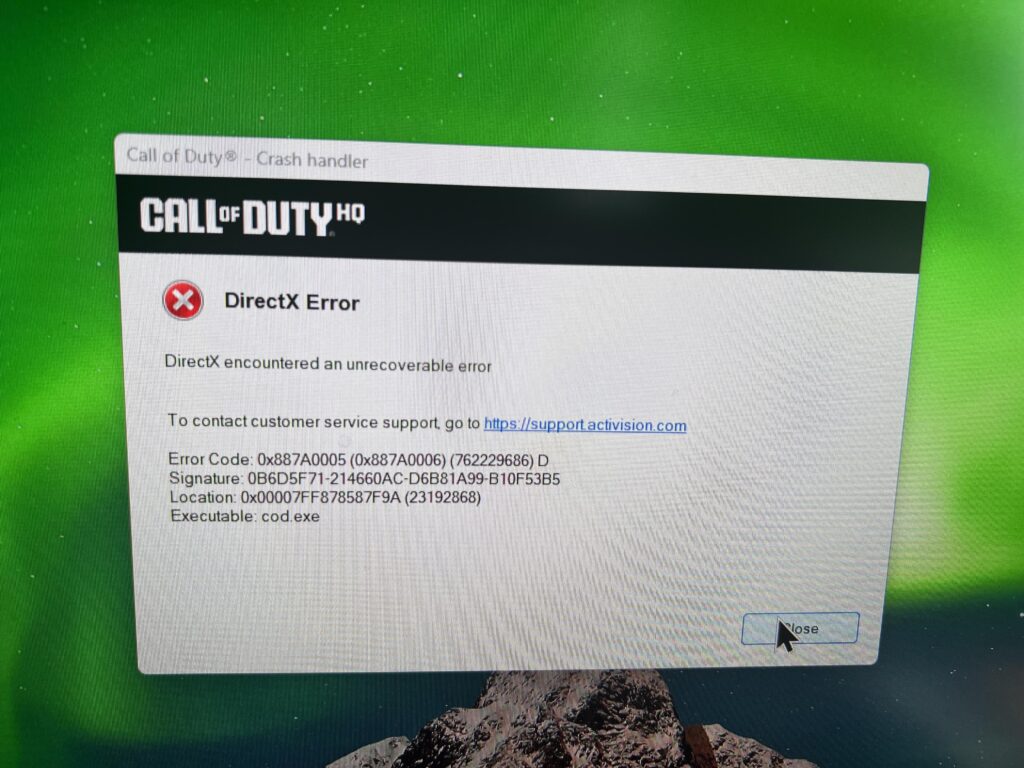 AMD GPU Warzone Crash