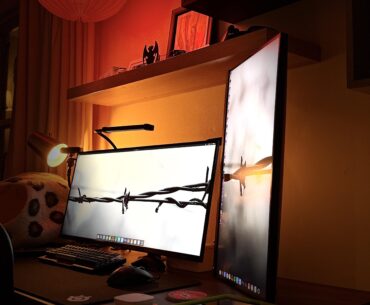 The Work Battlestation hits diff under this glow.