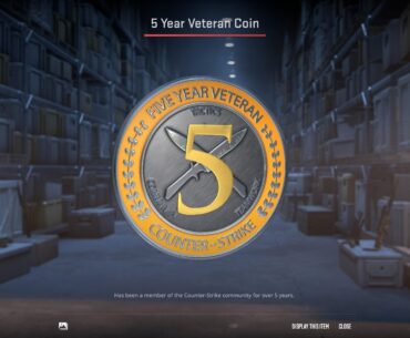 Got the 5y veteran coin on first ever launch of cs