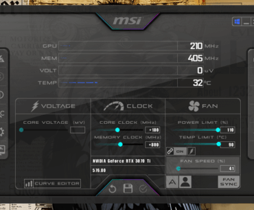 Overclocking RTX 3070 TI FE