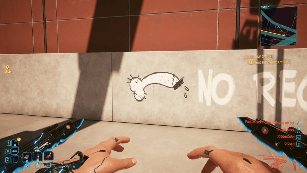 I've seen a lot of penis graffiti in the game but censored one really surprised me.