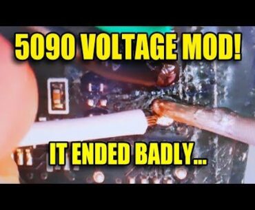 I did a voltage mod on my 5090... then something exploded...