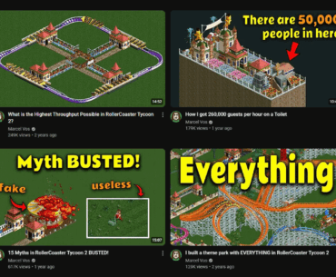 I watch one video about RollerCoaster Tycoon and the youtube algorithm be like...