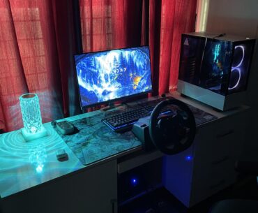 My cozy RGB battlestation with racing sim vibes 🕹️💡