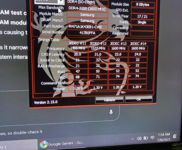 Ram timings slightly different