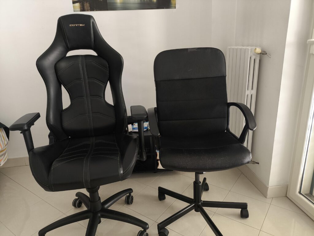 After a year using my brand new €350 gaming chair, I realize I find my 10 years old rusty €50 chair way more comfortable.