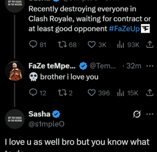 Looks like S1mple really wants to join FaZe