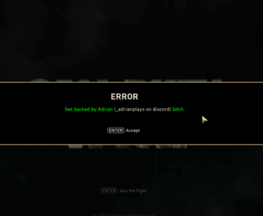 Got this message while playing COD WWII