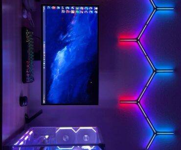 First OLED monitor + Govee Lights
