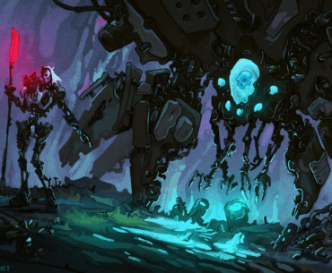 "Abiogenesis: Core Scouting" Spider-mek illustrations made for my personal project