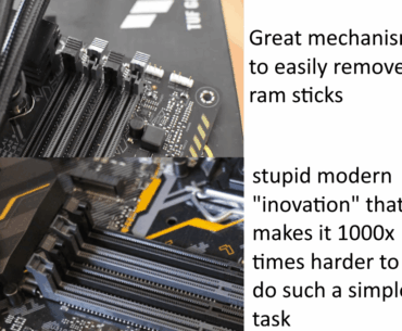 why do modern motherboards not have 2 of these clips per ram slot. such a pain to remove ram sticks comapred to older boards