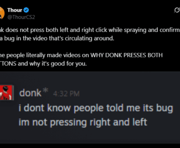 ThourCS confirms donk does not press both left and right click while spraying and it's a bug