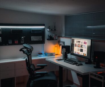 Desk setup for work and free time