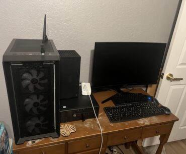 My first battle station, all on a 50’s desk!