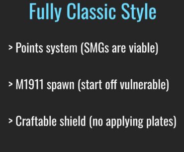 I tried to design a system that balances classic and modern zombies